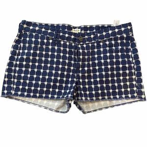 Madewell Navy Graphic Grid Cut-off Shorts, Size 29, 2” Inseam 100% Cotton